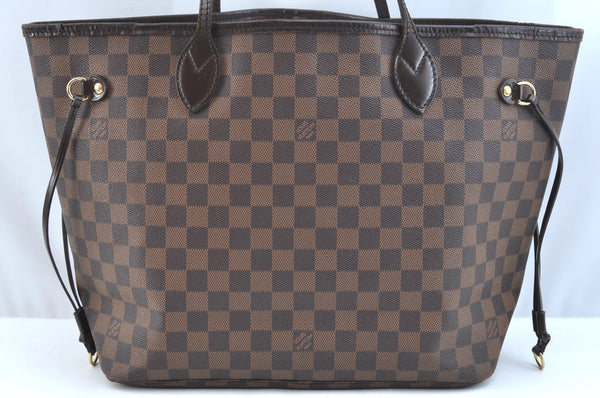 Authentic Louis Vuitton Damier Neverfull MM Shoulder Tote Bag N51105 LV K9250
