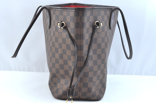Authentic Louis Vuitton Damier Neverfull MM Shoulder Tote Bag N51105 LV K9250