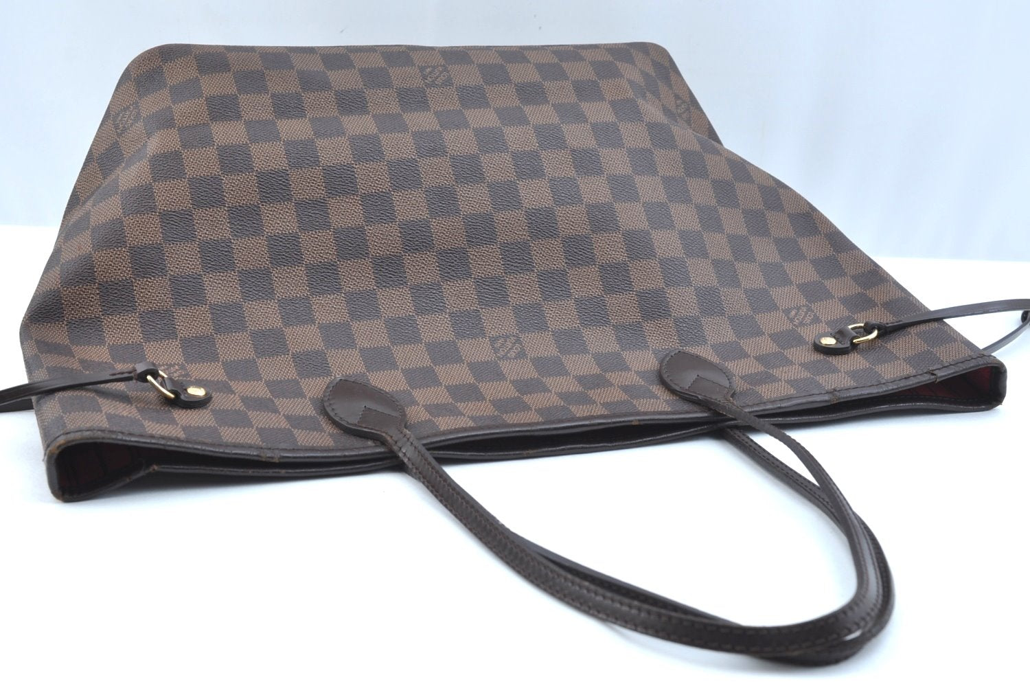 Authentic Louis Vuitton Damier Neverfull MM Shoulder Tote Bag N51105 LV K9250
