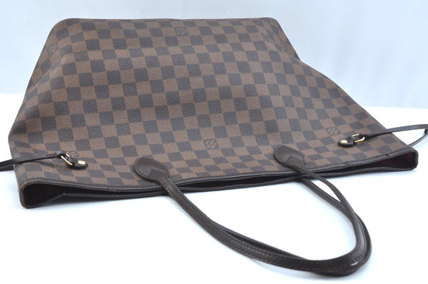 Authentic Louis Vuitton Damier Neverfull MM Shoulder Tote Bag N51105 LV K9250