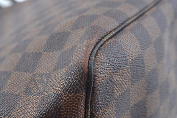 Authentic Louis Vuitton Damier Neverfull MM Shoulder Tote Bag N51105 LV K9250