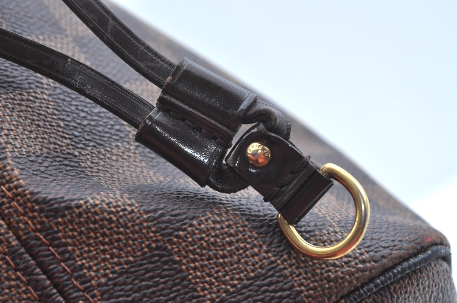 Authentic Louis Vuitton Damier Neverfull MM Shoulder Tote Bag N51105 LV K9250