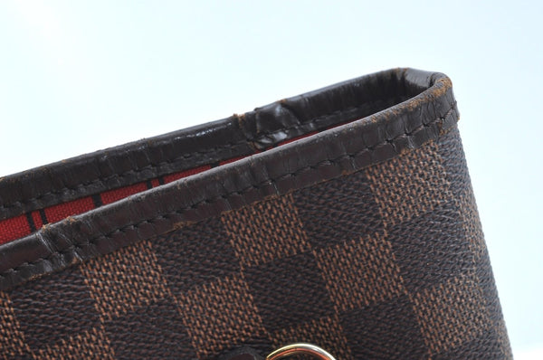 Authentic Louis Vuitton Damier Neverfull MM Shoulder Tote Bag N51105 LV K9250