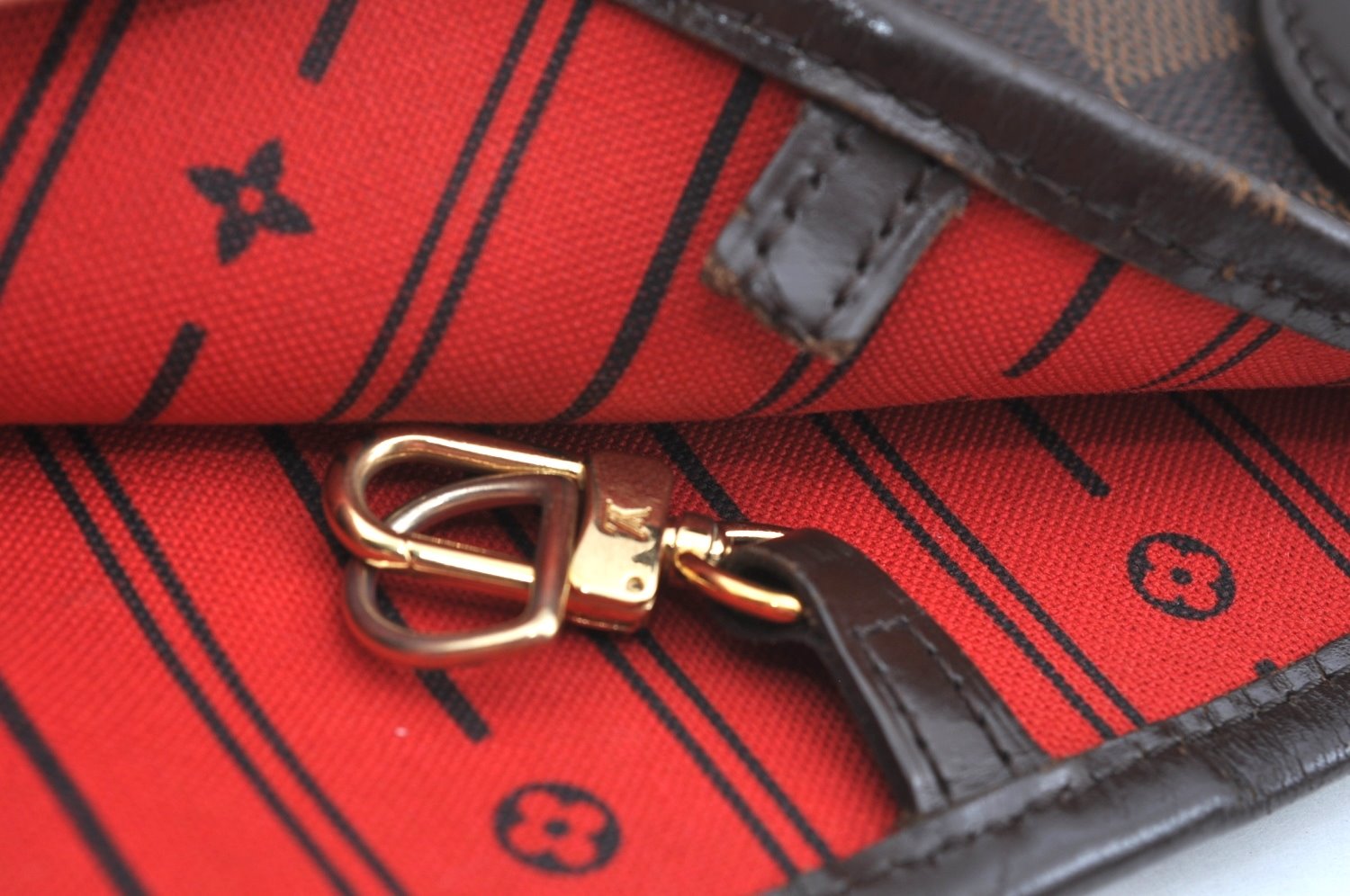Authentic Louis Vuitton Damier Neverfull MM Shoulder Tote Bag N51105 LV K9250
