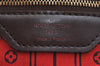 Authentic Louis Vuitton Damier Neverfull MM Shoulder Tote Bag N51105 LV K9250