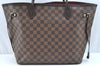 Authentic Louis Vuitton Damier Neverfull MM Shoulder Tote Bag N51105 LV K9254