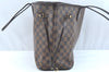 Authentic Louis Vuitton Damier Neverfull MM Shoulder Tote Bag N51105 LV K9254