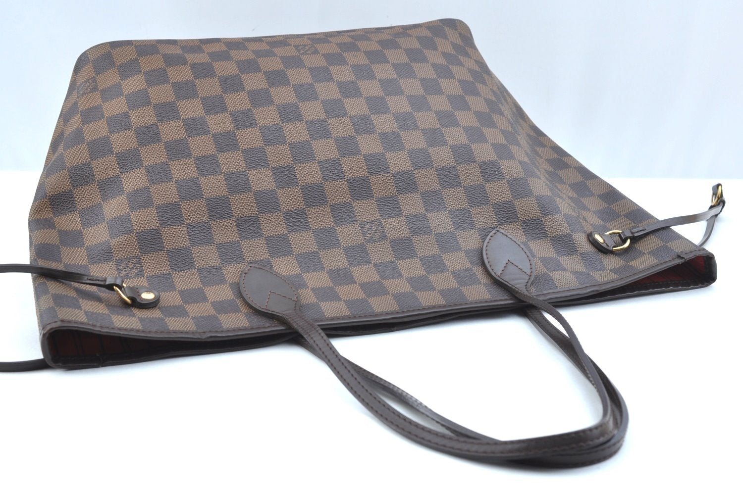 Authentic Louis Vuitton Damier Neverfull MM Shoulder Tote Bag N51105 LV K9254