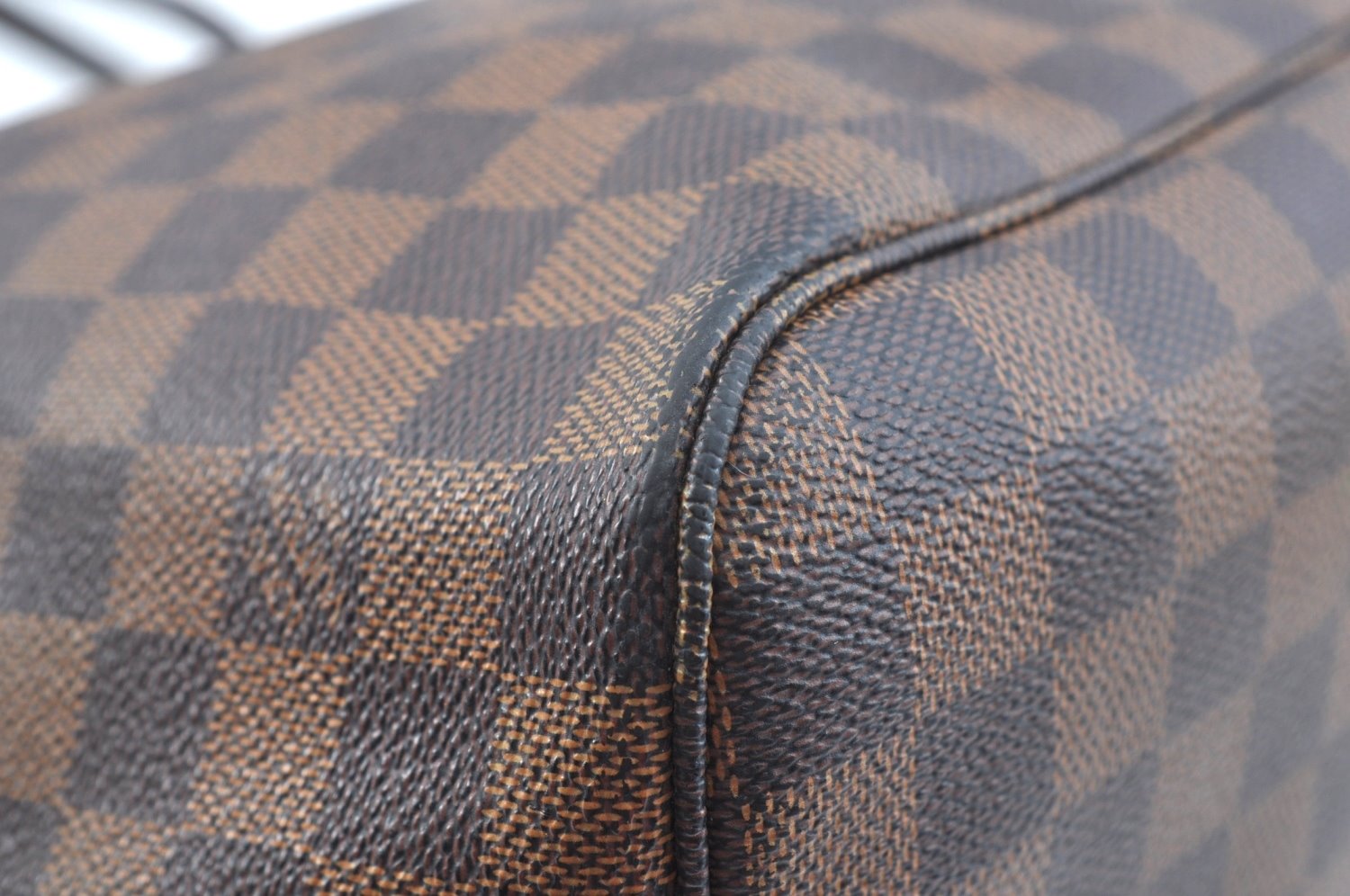 Authentic Louis Vuitton Damier Neverfull MM Shoulder Tote Bag N51105 LV K9254