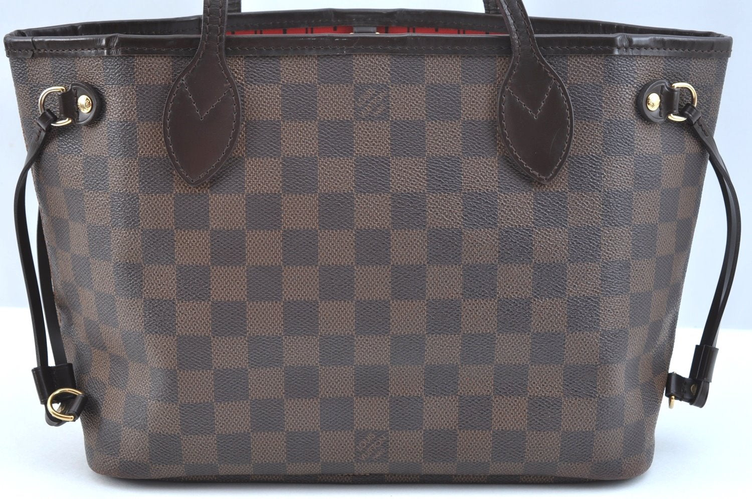 Authentic Louis Vuitton Damier Neverfull PM Shoulder Tote Bag N51109 LV K9268