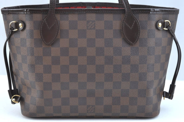 Authentic Louis Vuitton Damier Neverfull PM Shoulder Tote Bag N51109 LV K9268