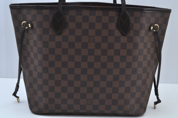 Authentic Louis Vuitton Damier Neverfull MM Shoulder Tote Bag N51105 LV K9269
