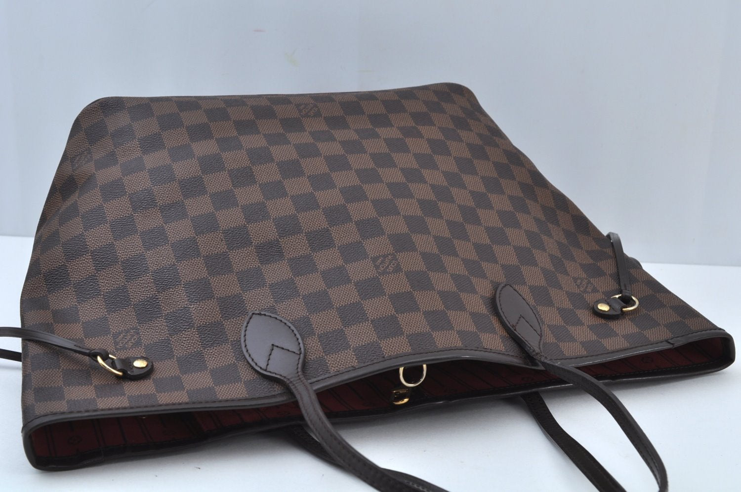 Authentic Louis Vuitton Damier Neverfull MM Shoulder Tote Bag N51105 LV K9269
