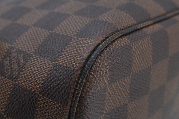 Authentic Louis Vuitton Damier Neverfull MM Shoulder Tote Bag N51105 LV K9269