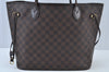 Authentic Louis Vuitton Damier Neverfull MM Shoulder Tote Bag N51105 LV K9355