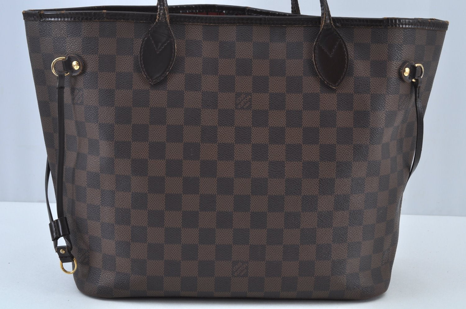 Authentic Louis Vuitton Damier Neverfull MM Shoulder Tote Bag N51105 LV K9355