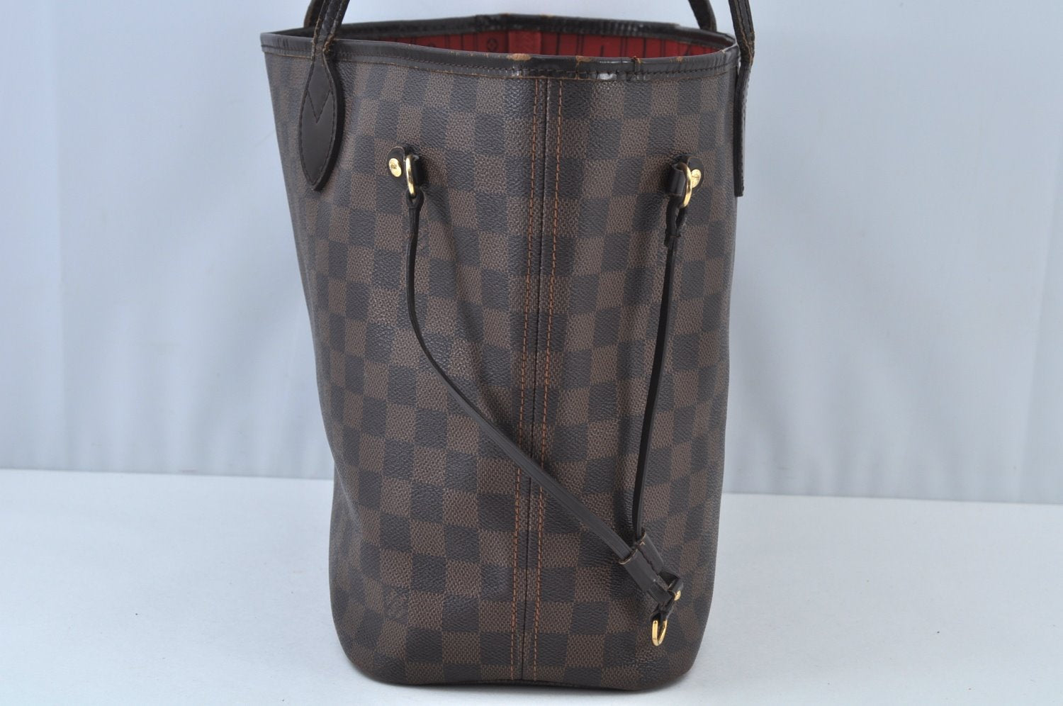 Authentic Louis Vuitton Damier Neverfull MM Shoulder Tote Bag N51105 LV K9355