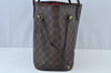 Authentic Louis Vuitton Damier Neverfull MM Shoulder Tote Bag N51105 LV K9355