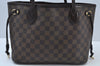 Authentic Louis Vuitton Damier Neverfull PM Shoulder Tote Bag N51109 LV K9409