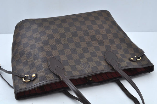 Authentic Louis Vuitton Damier Neverfull PM Shoulder Tote Bag N51109 LV K9409