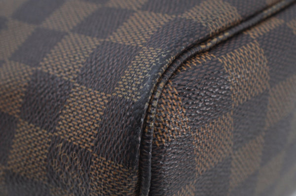 Authentic Louis Vuitton Damier Neverfull PM Shoulder Tote Bag N51109 LV K9409
