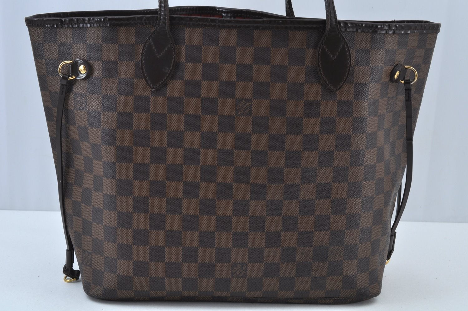Authentic Louis Vuitton Damier Neverfull MM Shoulder Tote Bag N51105 LV K9416