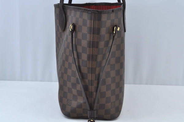 Authentic Louis Vuitton Damier Neverfull MM Shoulder Tote Bag N51105 LV K9416