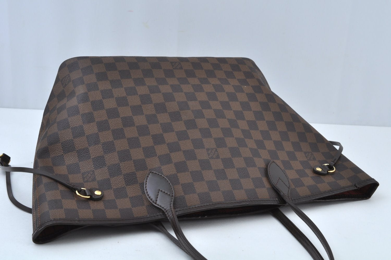 Authentic Louis Vuitton Damier Neverfull MM Shoulder Tote Bag N51105 LV K9416