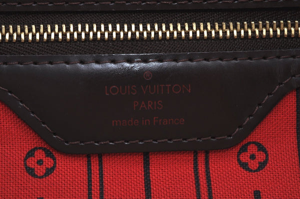 Authentic Louis Vuitton Damier Neverfull MM Shoulder Tote Bag N51105 LV K9416