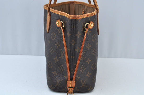Authentic Louis Vuitton Monogram Neverfull PM Shoulder Tote Bag M40155 LV K9423