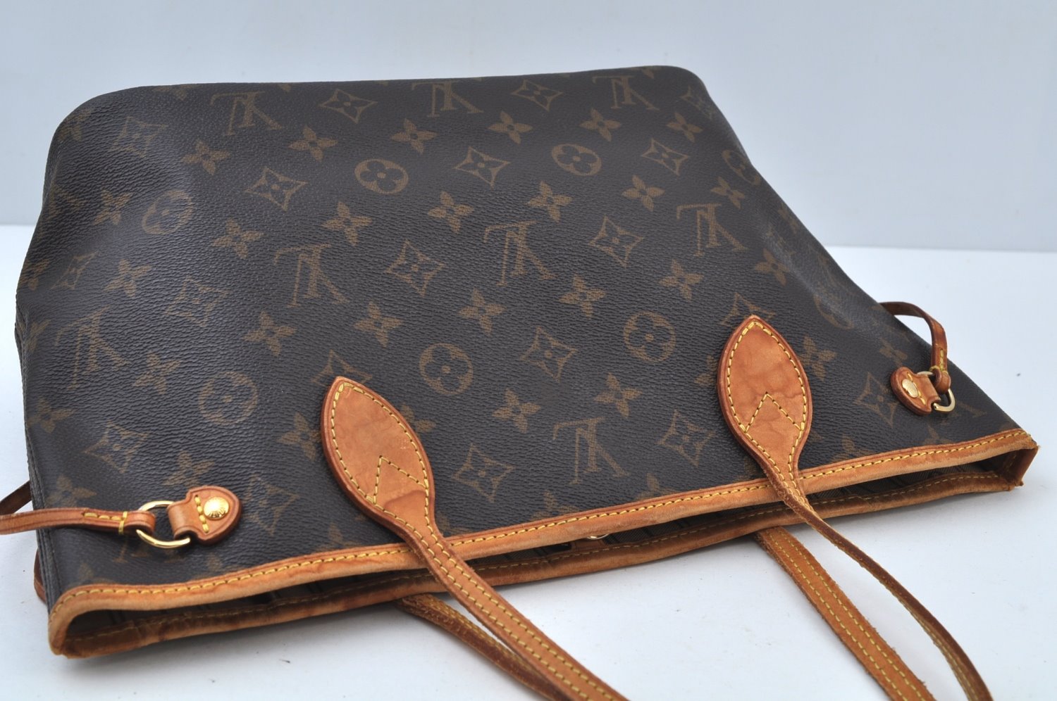 Authentic Louis Vuitton Monogram Neverfull PM Shoulder Tote Bag M40155 LV K9423