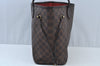 Authentic Louis Vuitton Damier Neverfull MM Shoulder Tote Bag N51105 LV K9467