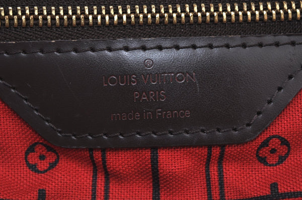 Authentic Louis Vuitton Damier Neverfull MM Shoulder Tote Bag N51105 LV K9467