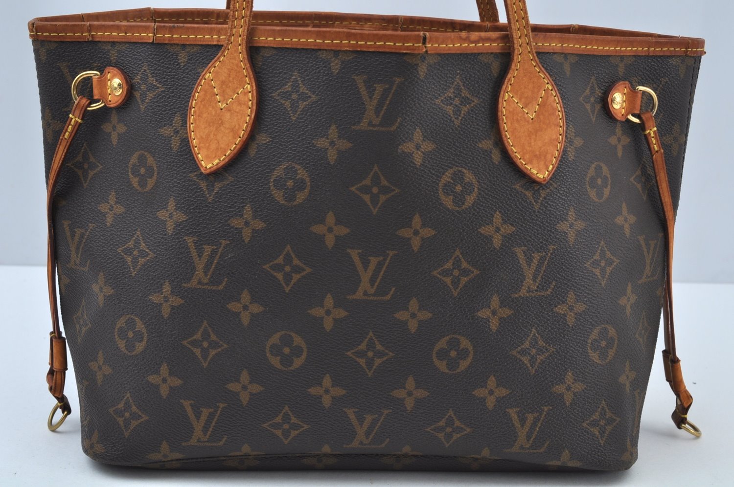 Authentic Louis Vuitton Monogram Neverfull PM Shoulder Tote Bag M40155 LV K9739