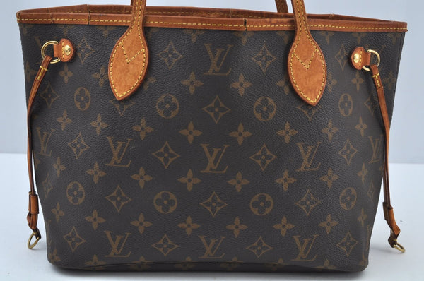 Authentic Louis Vuitton Monogram Neverfull PM Shoulder Tote Bag M40155 LV K9739