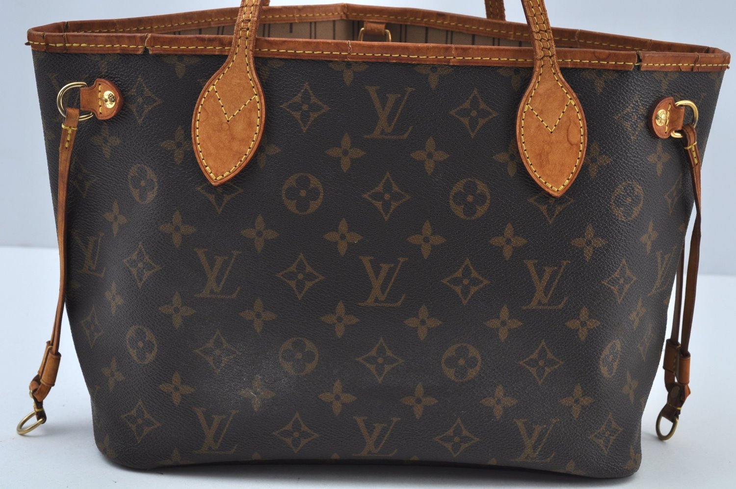 Authentic Louis Vuitton Monogram Neverfull PM Shoulder Tote Bag M40155 LV K9739