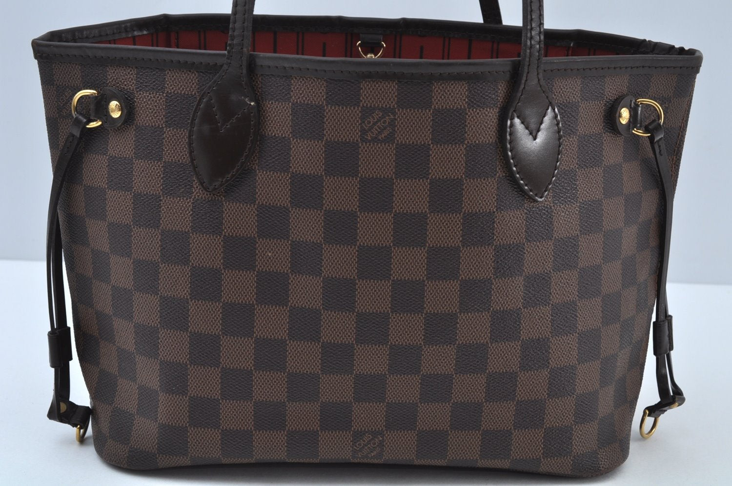 Authentic Louis Vuitton Damier Neverfull PM Shoulder Tote Bag N51109 LV K9740