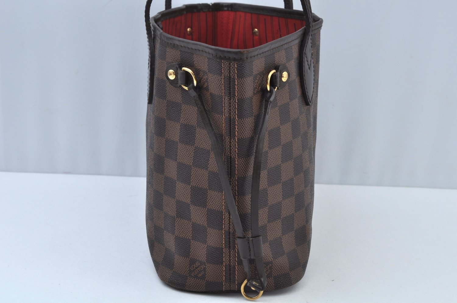 Authentic Louis Vuitton Damier Neverfull PM Shoulder Tote Bag N51109 LV K9740