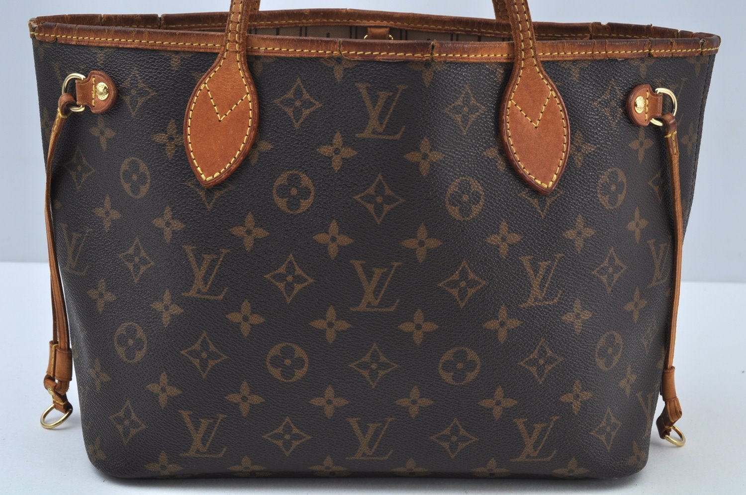 Authentic Louis Vuitton Monogram Neverfull PM Shoulder Tote Bag M40155 LV K9746