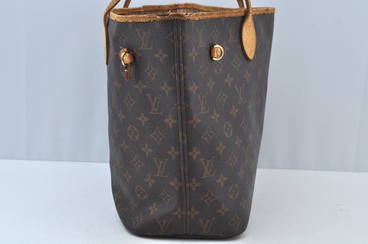 Authentic Louis Vuitton Monogram Neverfull MM Shoulder Tote Bag M40156 LV K9785