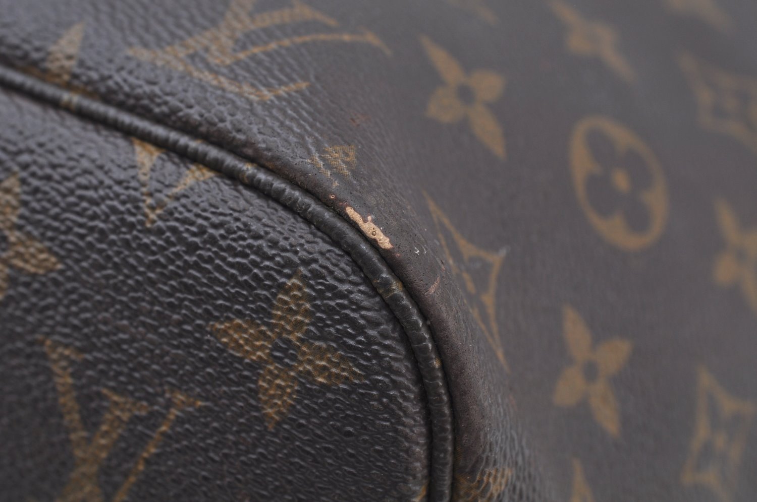 Authentic Louis Vuitton Monogram Neverfull MM Shoulder Tote Bag M40156 LV K9785