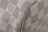 Authentic Louis Vuitton Damier Azur Neverfull MM Tote Bag N51107 LV 0035E