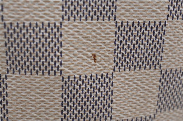 Authentic Louis Vuitton Damier Azur Neverfull MM Tote Bag N51107 LV 0035E