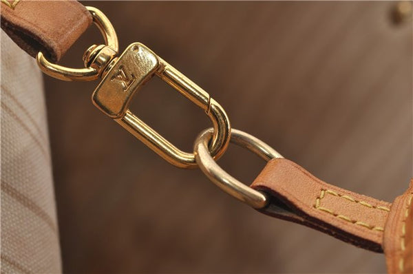 Authentic Louis Vuitton Damier Azur Neverfull MM Tote Bag N51107 LV 0035E