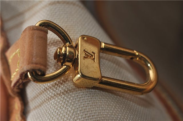 Authentic Louis Vuitton Damier Azur Neverfull MM Tote Bag N51107 LV 0035E