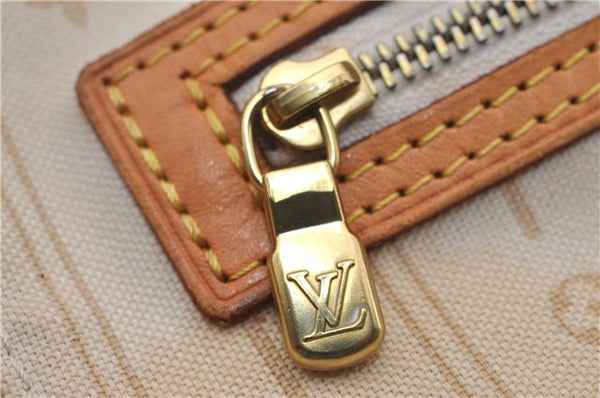 Authentic Louis Vuitton Damier Azur Neverfull MM Tote Bag N51107 LV 0035E