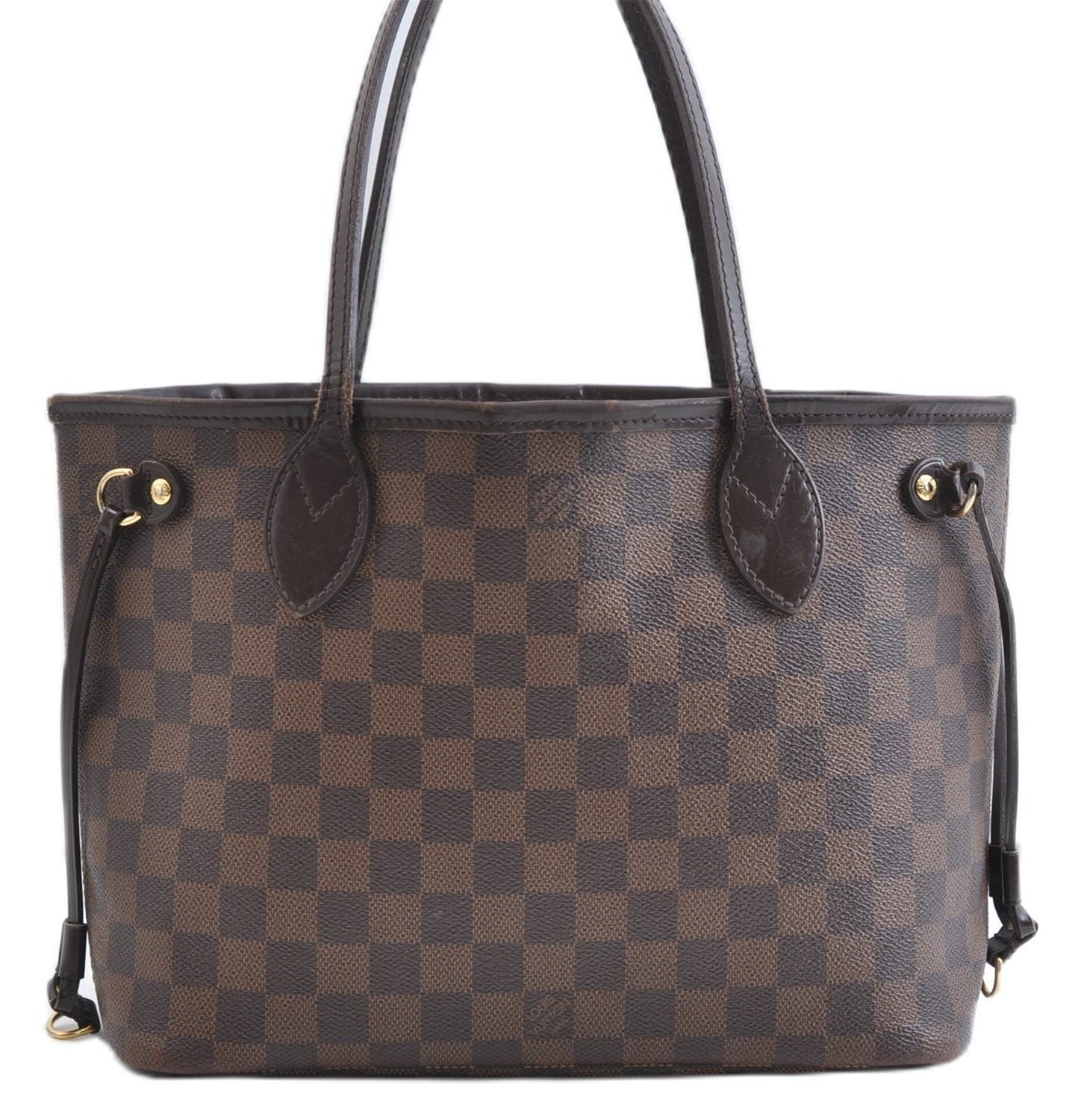 Authentic Louis Vuitton Damier Neverfull PM Shoulder Tote Bag N51109 LV 0180F