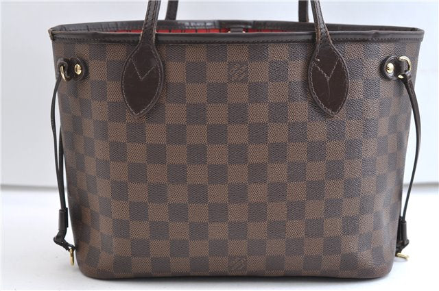 Authentic Louis Vuitton Damier Neverfull PM Shoulder Tote Bag N51109 LV 0180F