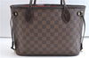 Authentic Louis Vuitton Damier Neverfull PM Shoulder Tote Bag N51109 LV 0180F