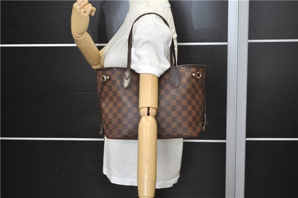 Authentic Louis Vuitton Damier Neverfull PM Shoulder Tote Bag N51109 LV 0180F